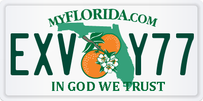 FL license plate EXVY77