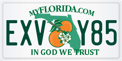 FL license plate EXVY85