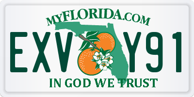 FL license plate EXVY91