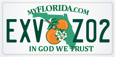 FL license plate EXVZ02