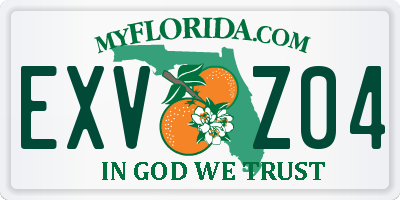 FL license plate EXVZ04