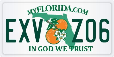 FL license plate EXVZ06