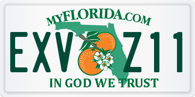 FL license plate EXVZ11