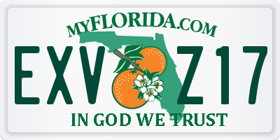 FL license plate EXVZ17