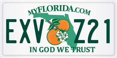 FL license plate EXVZ21