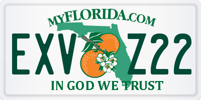 FL license plate EXVZ22