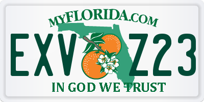 FL license plate EXVZ23