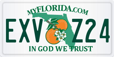 FL license plate EXVZ24