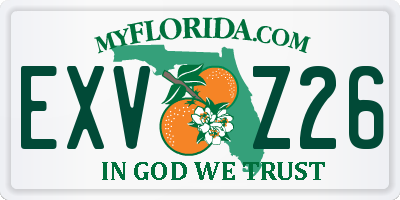 FL license plate EXVZ26