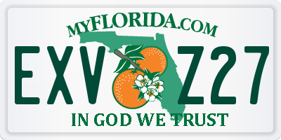 FL license plate EXVZ27