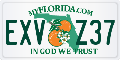 FL license plate EXVZ37