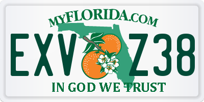 FL license plate EXVZ38