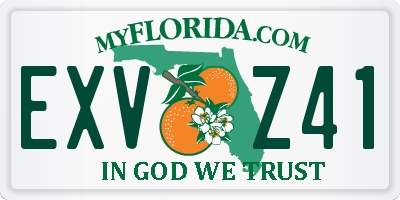 FL license plate EXVZ41