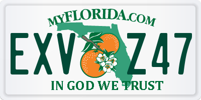 FL license plate EXVZ47