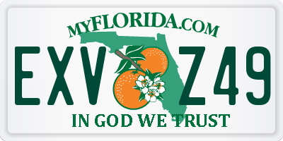 FL license plate EXVZ49
