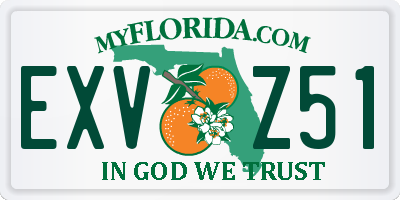 FL license plate EXVZ51