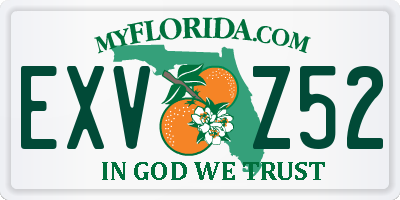 FL license plate EXVZ52