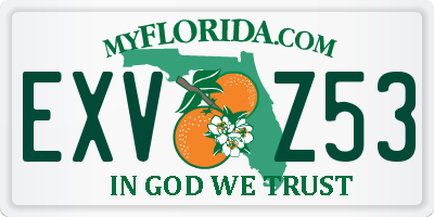 FL license plate EXVZ53