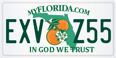 FL license plate EXVZ55