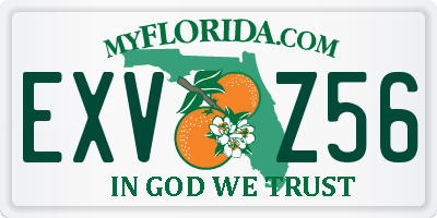 FL license plate EXVZ56