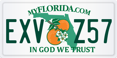 FL license plate EXVZ57