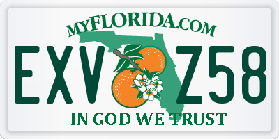 FL license plate EXVZ58