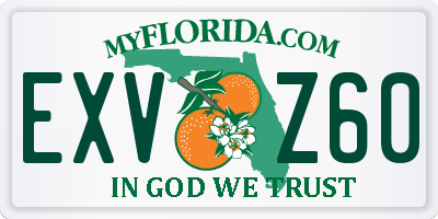 FL license plate EXVZ60