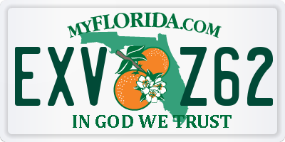 FL license plate EXVZ62