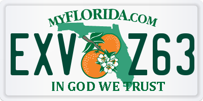 FL license plate EXVZ63