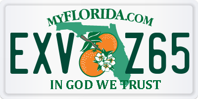 FL license plate EXVZ65