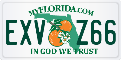 FL license plate EXVZ66