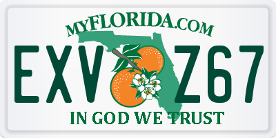 FL license plate EXVZ67