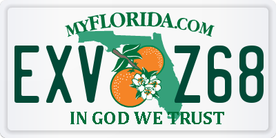 FL license plate EXVZ68