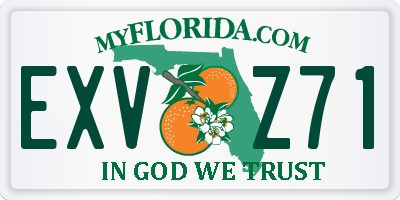 FL license plate EXVZ71
