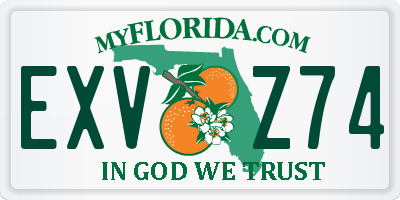 FL license plate EXVZ74