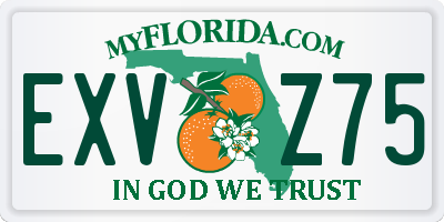 FL license plate EXVZ75
