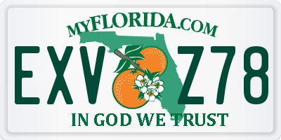 FL license plate EXVZ78