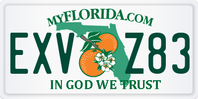 FL license plate EXVZ83
