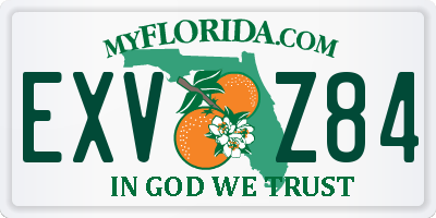 FL license plate EXVZ84