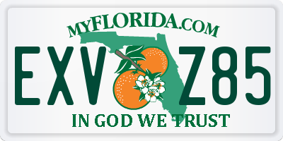 FL license plate EXVZ85