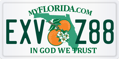 FL license plate EXVZ88