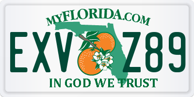 FL license plate EXVZ89