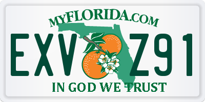 FL license plate EXVZ91