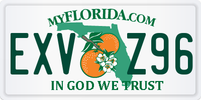 FL license plate EXVZ96