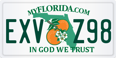 FL license plate EXVZ98
