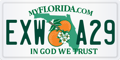 FL license plate EXWA29