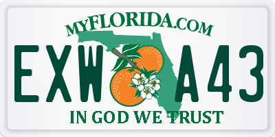 FL license plate EXWA43