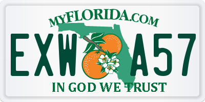 FL license plate EXWA57