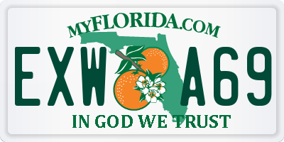 FL license plate EXWA69