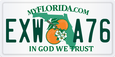 FL license plate EXWA76